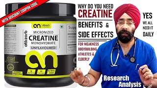 Why Everyone Needs Creatine  Benefits amp Side Effects  DrEducation  Sponsor  Abbzorb Nutrition [upl. by Atsuj]