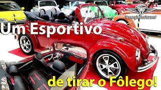 UM FUSCÃO DE TIRAR O FÔLEGO Fusca conversível super esportivo Vermelho Trocar Autos Antigos [upl. by Anastasie]