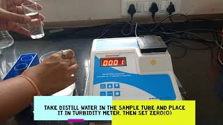 Determination of Turbidity of Water sample using Turbidity meter [upl. by Siloum]