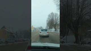 🚗 ❆ Winter Drive in Vinkovci Croatia  Scenic Snowy Drive Through Slavonia  Croatia Vinkovci [upl. by Veron]