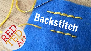 Backstitch How To  Basic Sewing Embroidery amp Hand Sewing [upl. by Shelah]