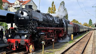 Lindau🚂01 1104 mit IGE Volldampf Nürnberg🔄️Bodensee VMOBIL ARVERIO amp DB Regio amp🦢Schwäne im Beifang [upl. by Naujtna]