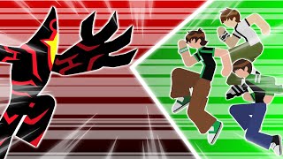 MALWARE VS BEN 10 OMNIVERSE  ULTIMATE ALIEN  OS  STICK NODES ANIMATION [upl. by Nairde]