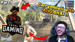 Carryminati Playing GTA 5 with Total Gaming Ajju bhai [upl. by Derward]