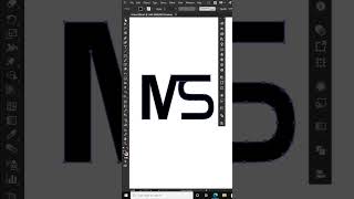 How to Make MS Logo Design in Adobe Illustrator  Typography logo  Digital Art Designs [upl. by Nihsfa]