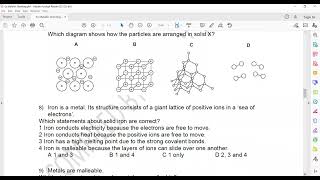 Metallic Bonding Exercise Cambridge IGCSE O level Chemistry 062009715070 Lesson 23 [upl. by Saravat915]