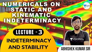 Numericals on Static amp Kinematic Indeterminacy  L  3  Indeterminacy and Stability  Abhishek Sir [upl. by Voletta]