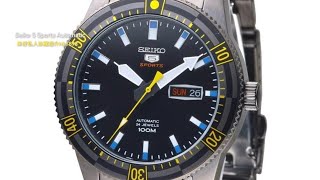 SEIKO 5 SPORTS AUTOMATIC 朱仔私人珍藏推介《停產款舊裝盾牌logo👍大直徑44m 黃秒針✨》Hk1898😳tel 9669 9429🎉 市場罕見 [upl. by Culbert371]