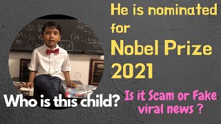 Soborno Isaac Bari I A child Nominated for Nobel Prize 2021 YoungestProfessorintheworld 1 [upl. by Lennahc]