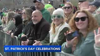 St Patricks Day events kick off in Chicago with river dyeing downtown parade [upl. by Lorna]