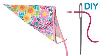 Kopftuch nähen für Anfänger – DIY Kopftuch  Bandana quotMARLAquot [upl. by Enitnemelc]