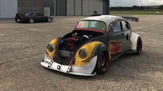 THEY PUT AN RB25 SKYLINE ENGINE… IN AN OLD VW BEETLE 🤯 [upl. by Aissatsan]