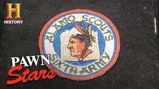 Pawn Stars Alamo Scouts WWII Military Patch Season 15  History [upl. by Ecilahc92]