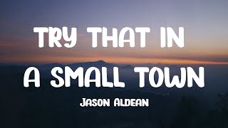 Jason Aldean  Try That In A Small Town Lyrics [upl. by Brennen650]