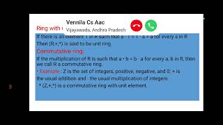 Basics Definitions of Ring Theory  S Yogavalli Assistant Professor  Department of Mathematics [upl. by Goodard]