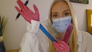 ASMR Measuring your face  face touching  up close whispering  semiaudible counting  medical mask [upl. by Jeffry]