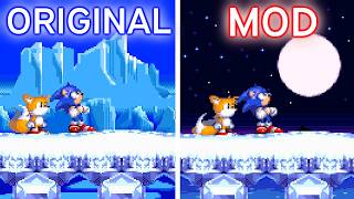 Ice Cap Zone Act 2 NIGHT EDITION ❄️💫 Sonic 3 AIR mods Gameplay [upl. by Segal]