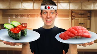 Sushi à 032€ VS 117€ au JAPON 🍣 [upl. by Nelleoj]