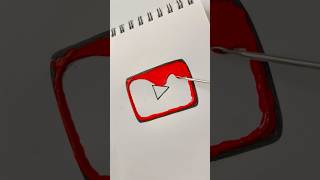 youtube logo drawing 😱 shortsfeed shorts trending satysfying [upl. by Fachanan109]