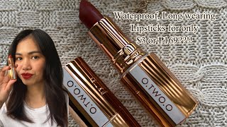 A 3 lipstick that can pass as a designer’s brand OTWOOO first impressionswatch [upl. by Ozne238]