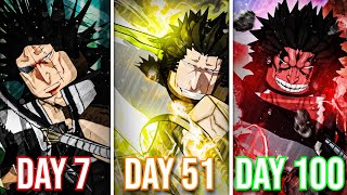 Spending 100 Days as KENPACHI in Bleach Roblox Peroxide [upl. by Cammy721]