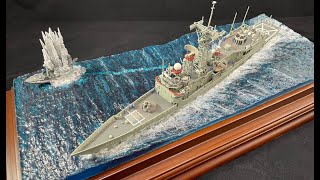 Sea Waterline Frigate ship Diorama Tutorial  Step by Step  1350  Alexandria  Oliver Hazard [upl. by Hermosa]