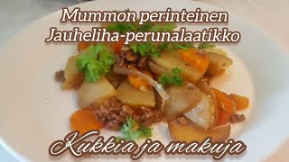 Mummon perinteinen jauhelihaperunalaatikko [upl. by Kroo]