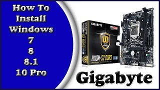 Gigabyte GAH61MS1  How To Install Windows 7 From Pendrive Or SSD [upl. by Grory]