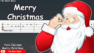 We Wish You A Merry Christmas Guitar Tutorial Tab [upl. by Ntsuj]