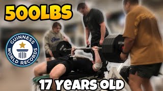 500lbs Bench Press at 17 Years Old [upl. by Ennaid545]