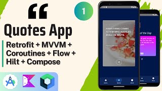 Quotes App with Jetpack Compose MVVM Dagger Hilt Kotlin Flow Retrofit  Part 1 Pixel Developer [upl. by Laurent80]