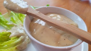 Vegan Creamy Caesar Salad Dressing  No Oil No Nuts [upl. by Nnybor43]