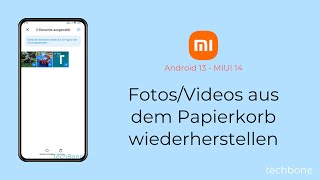 FotosVideos aus dem Papierkorb wiederherstellen  Xiaomi Android 13  MIUI 14 [upl. by Dnob595]