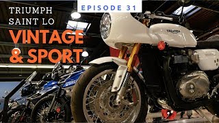 Ep 34  Lhéritage Triumph de jeunes pilotes et quotlaffairequot Fenatiquot chez Equip Moto à Saint Lo [upl. by Heymann300]