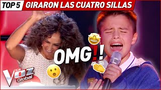 GIRARON TODAS las SILLAS con sus IMPRESIONANTES voces en La Voz Kids [upl. by Udele906]