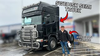 American Truckers REACT to my SWEDISH Semi TruckSCANIA [upl. by Aicilla]