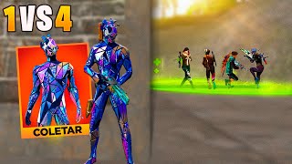 EQUIPEI A NOVA SKIN MAIS INSANA E FIZ JOGADAS INCRÍVEIS SOLO VS SQUAD FREE FIRE MOBILE [upl. by Shalna]