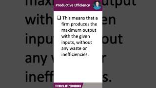 Productive Efficiency  60 Second Economics  ALevel amp IB [upl. by Simone801]