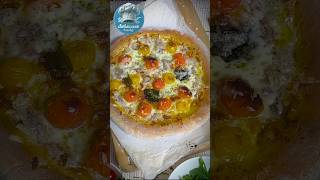 Pizza with Pesto Arugula and Balsamic Drizzle shorts pizzarecipe pesto [upl. by Roberto]