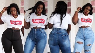 FEELING ON YO BOOTY JEANS LOL MONOTIQUES JEANS TRY ON HAUL [upl. by Ezar]