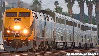 Amtrak BNSF Union Pacific amp Metrolink Trains  Southern California Spring 2023 [upl. by Jabon]