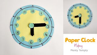 Paper Clock  TLM For Primary School Math  Easy Teaching learning Material  Craft Paper Clock DIY [upl. by Anoblav66]