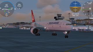 Aerofly FS Global New Expert Flight Info Geneva B777 Take Off [upl. by Akkimat]