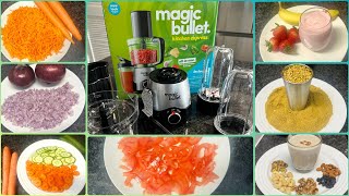 Magic Bullet Kitchen Express Food Processor and BlenderUnboxingHow to usesmoothieslicinggrating [upl. by Ahsiekel]