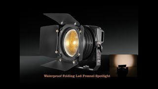 Studio folding soft light led fresnel spotlight [upl. by Nnaacissej382]