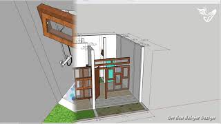 Ilustrasi Rumah Ukuran 6 x 75 meter persegi dengan atap transparan rumah ataptransparan design [upl. by Alabaster]