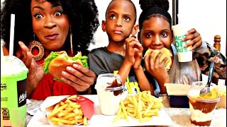 MUKBANG MCDONALDS WITH THE KIDS EATING SHOW YUMMYBITESTV [upl. by Nesilla]