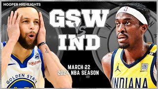 Golden State Warriors vs Indiana Pacers Full Game Highlights  Mar 22  2024 NBA Season [upl. by Ayanet]