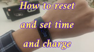 How to reset your smart band and set time  very easy ✓ [upl. by Andrey]