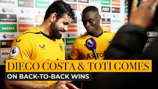 quotThis means a lotquot  Diego Costa and Toti Gomes assess Brentford win [upl. by Quartas]